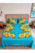Hand Painted Rayon Bedsheet Set Queen Size